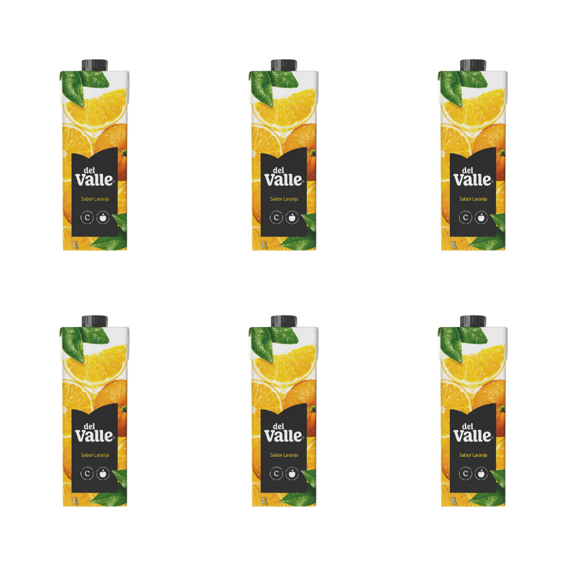 PACK 6 DEL VALLE NECTAR LARANJA CARTONADO 1L