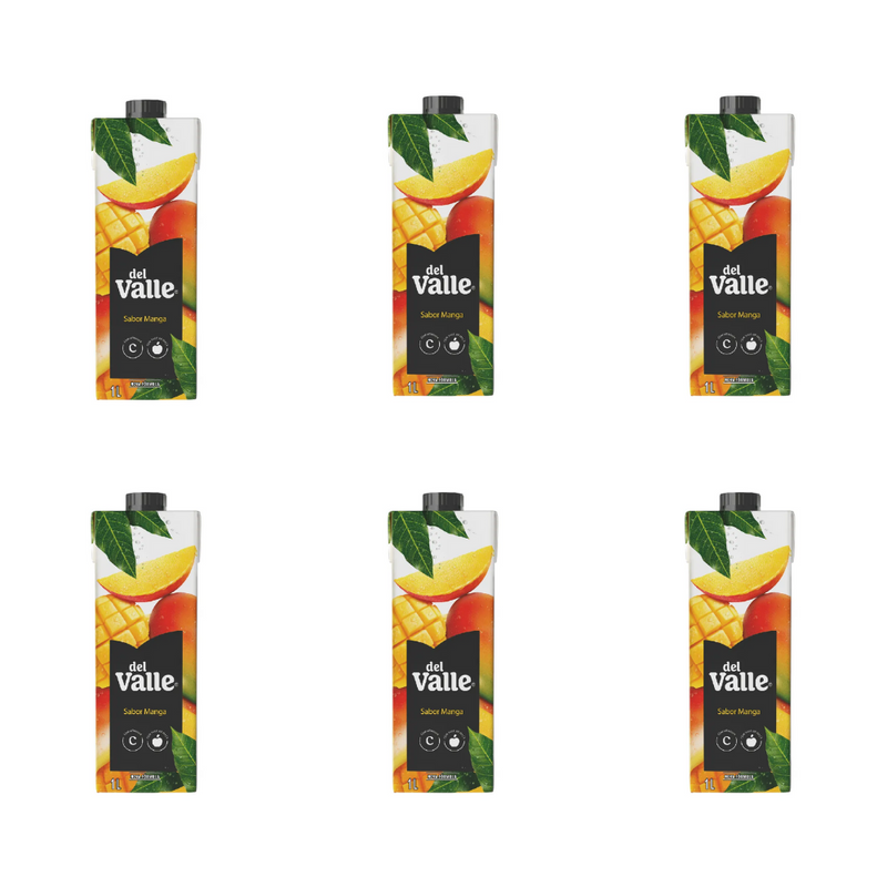 PACK 6 DEL VALLE NECTAR MANGA CARTONADO 1L