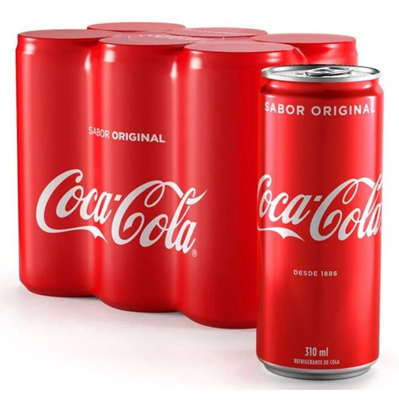 PACK 6 COCA-COLA LATA 310ML