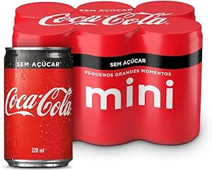 PACK 12 COCA-COLA SEM AÇUCAR LATA 220ML