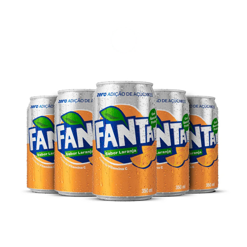 PACK 6 FANTA LARANJA ZERO LATA 350ML