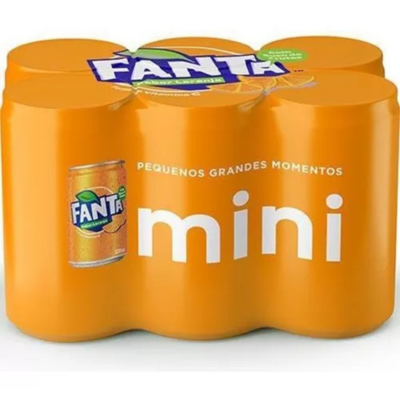 PACK 6 FANTA LARANJA MINI LATA 220ML