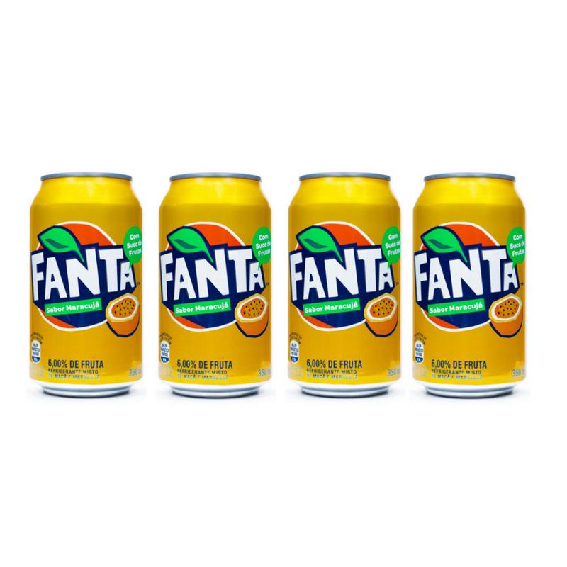 PACK 4 FANTA MARACUJÁ LATA 350ML