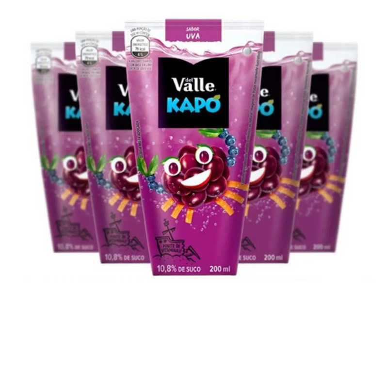 PACK 6 DEL VALLE KAPO UVA CARTONADO 200ML