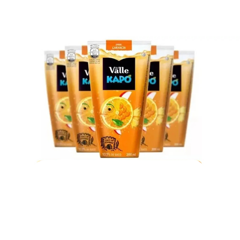 PACK 6 DEL VALLE KAPO LARANJA CARTONADO 200ML