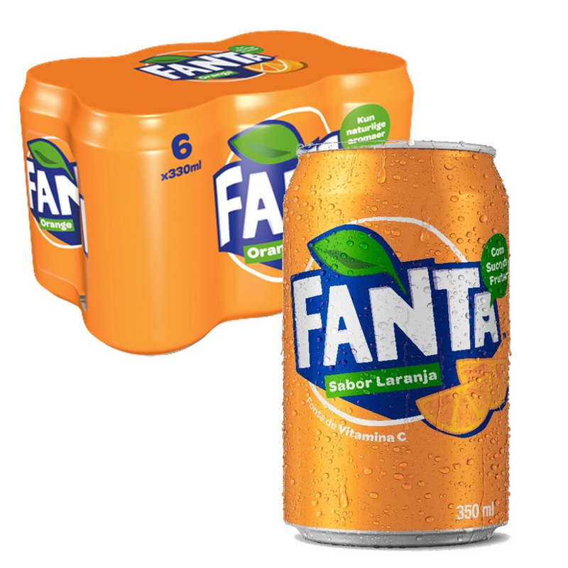 PACK 6 FANTA LARANJA LATA 350ML