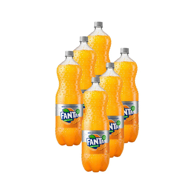 PACK 6 FANTA LARANJA ZERO GARRAFA 2L