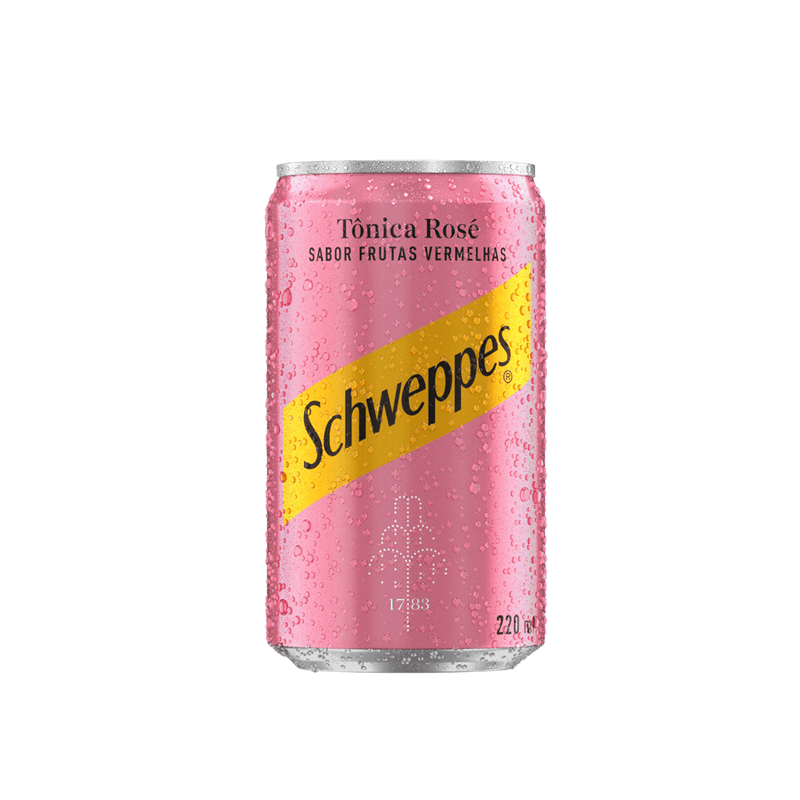 PACK 6 SCHWEPPES TÔNICA ROSÉ FRUTAS VERMELHAS LATA 220ML