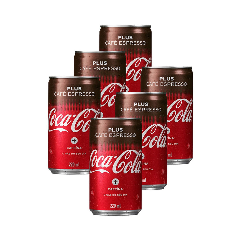 PACK 6 COCA COLA PLUS CAFE ESPRESSO LATA 220ML