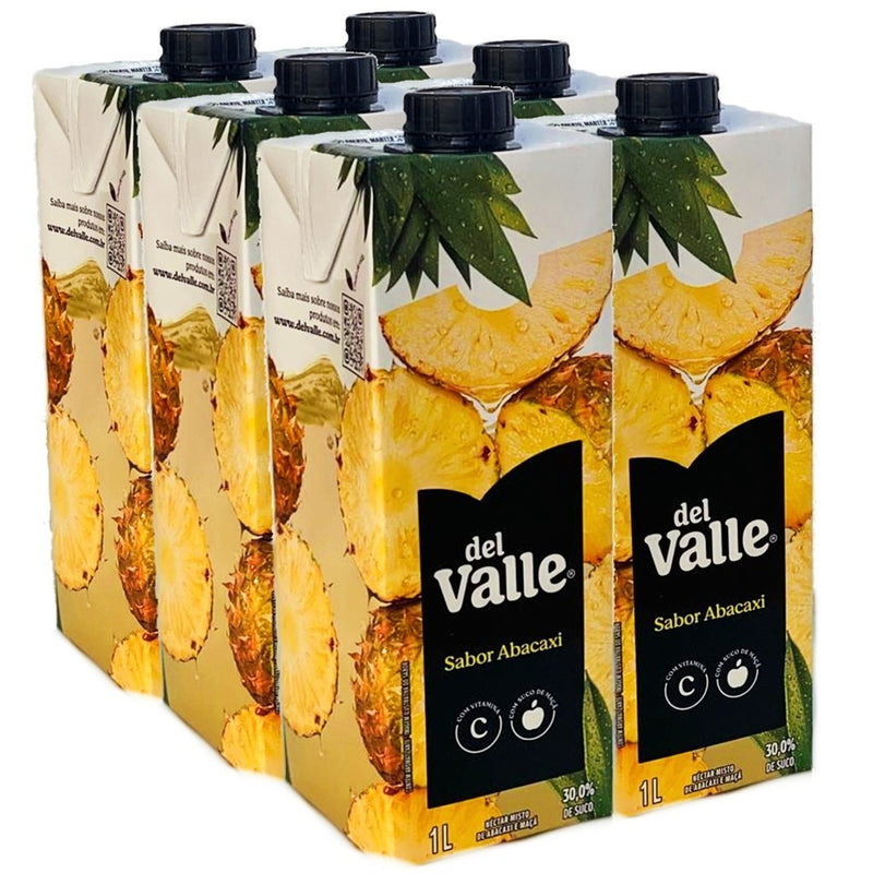 PACK 6 DEL VALLE NECTAR ABACAXI CARTONADO 1L